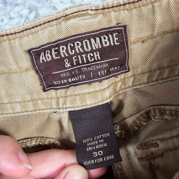 Abercrombie Fitch Cargo Shorts Mens 30 Brown Tan Vintage Fatigues Paratroopers‎ - Picture 8 of 16